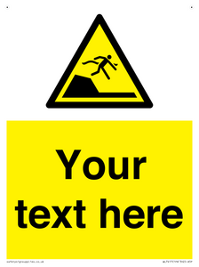 Custom Warning sudden drop in swimming or leisure pools